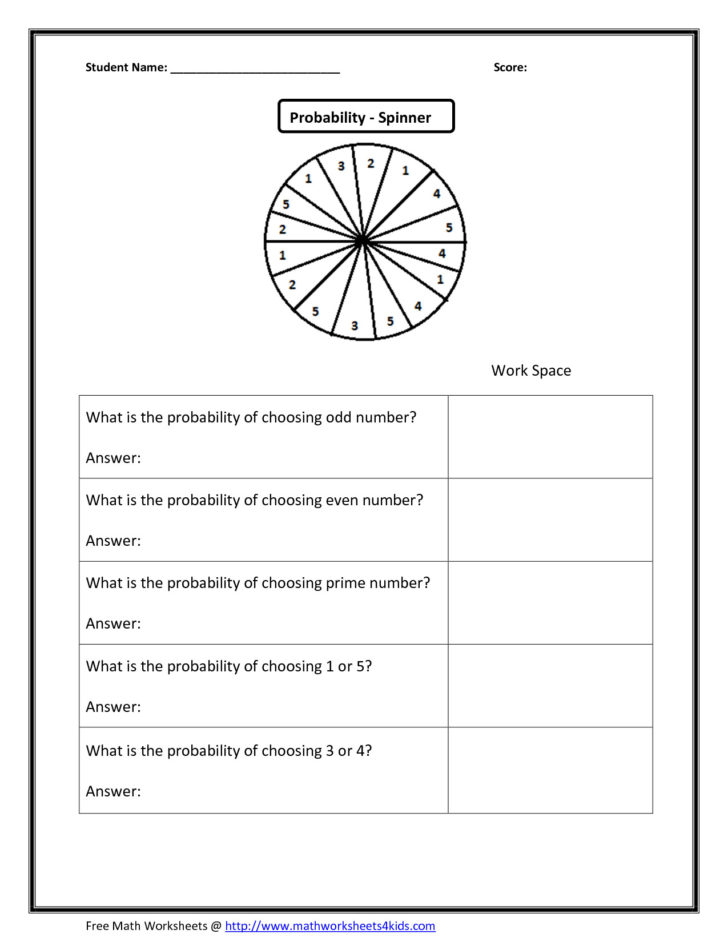 8th grade math probability worksheets