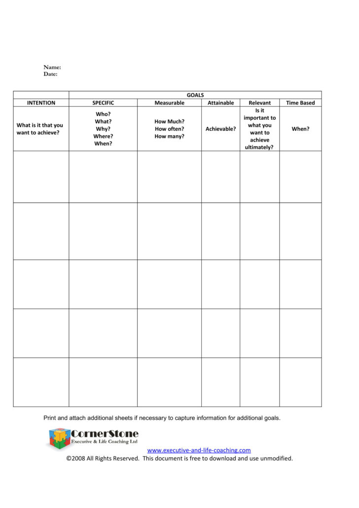 Personal Goal Setting Worksheet — db-excel.com