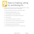 9 Steps To Forgiving Letting Go And Moving On Checklist