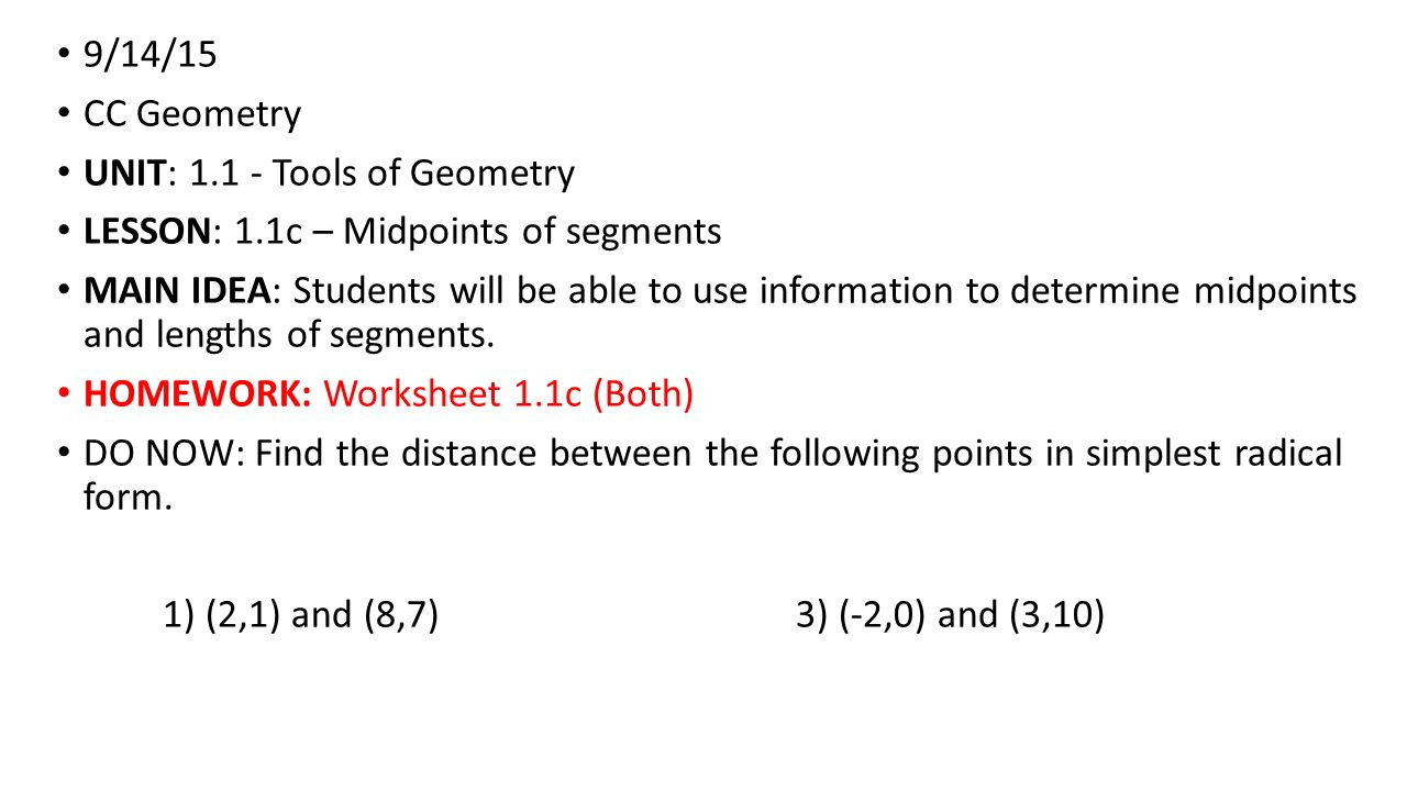 Midpoints And Segment Bisectors Worksheet Answers — db-excel.com