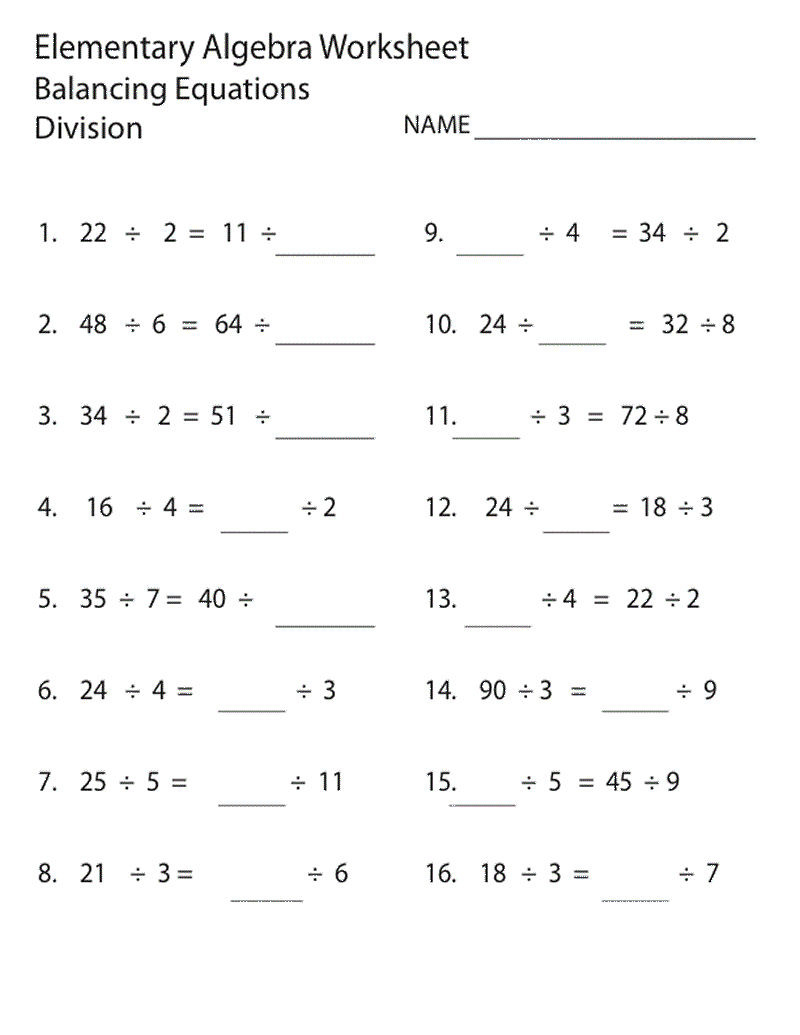 9Th Grade Math Worksheets Division » Printable Coloring