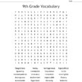 9Th Grade Vocabulary Word Search  Word