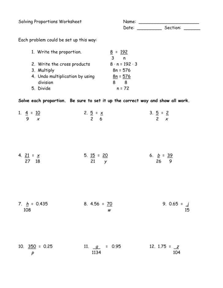 Writing Ratios Worksheet