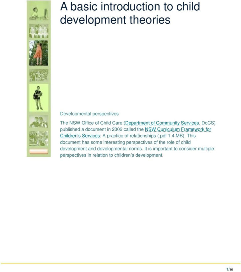 A Basic Introduction To Child Development Theories Pdf — db-excel.com
