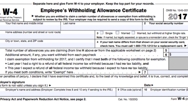 Form W 4 Worksheet — db-excel.com