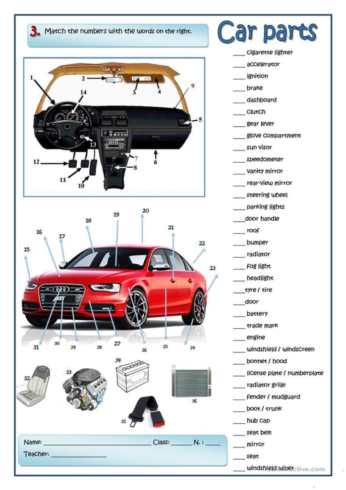 A Car Mechanic  English Esl Worksheets