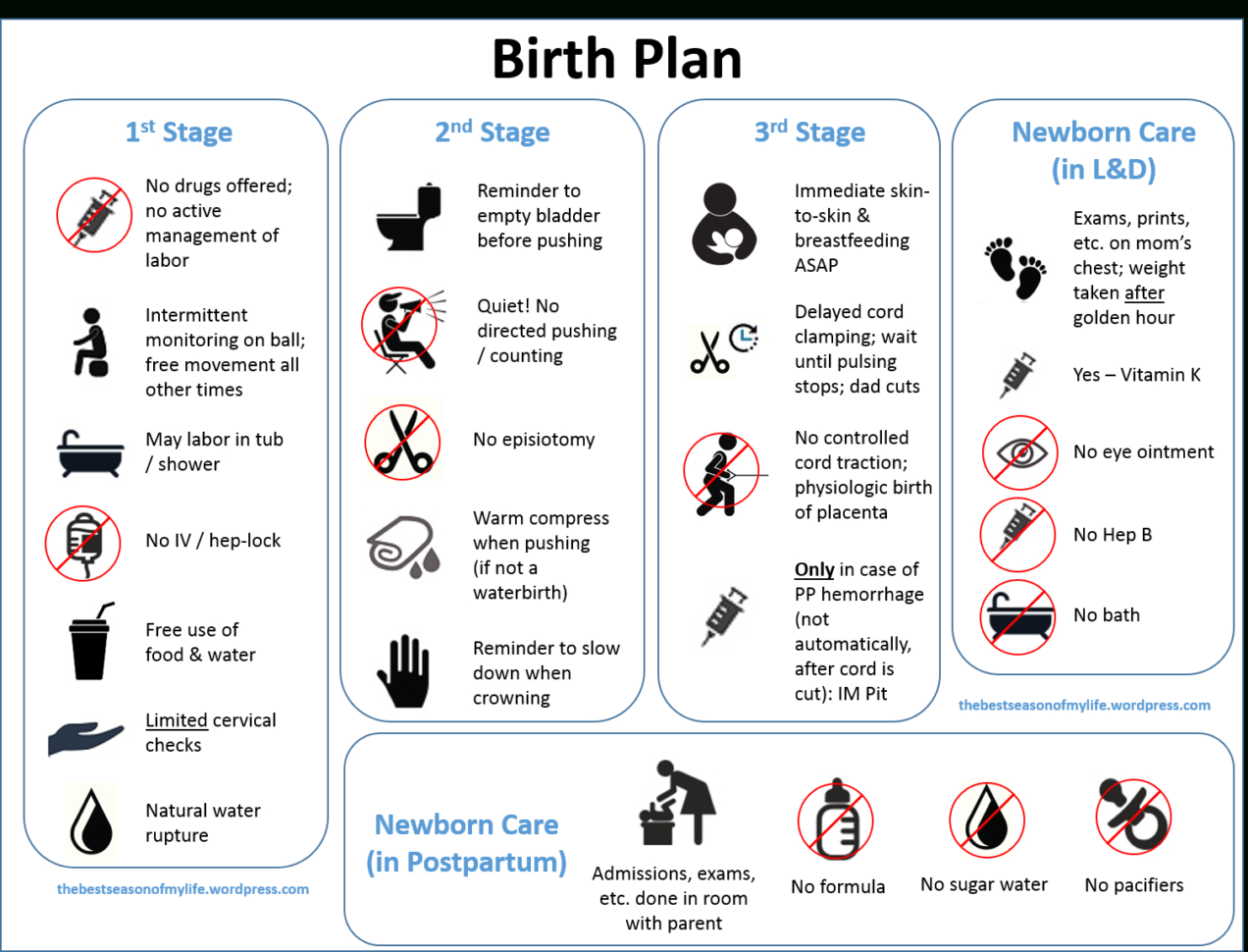 A Downloadable Visual Birth Plan  The Best Season Of My Life