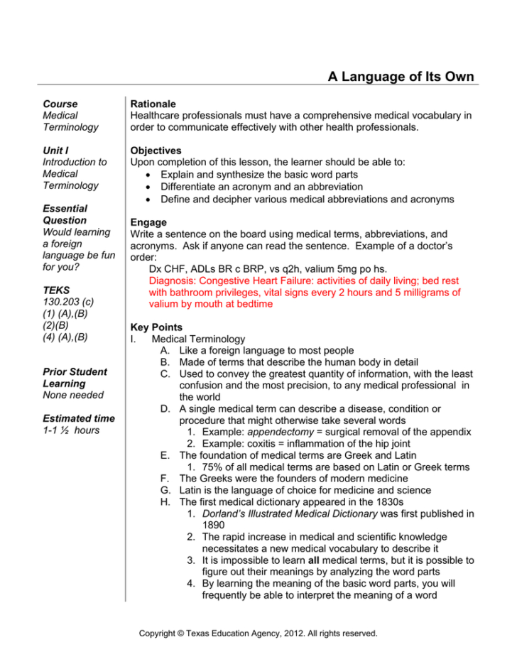 Medical Terminology Abbreviations Worksheet Medical Terminology Abbreviations Worksheet