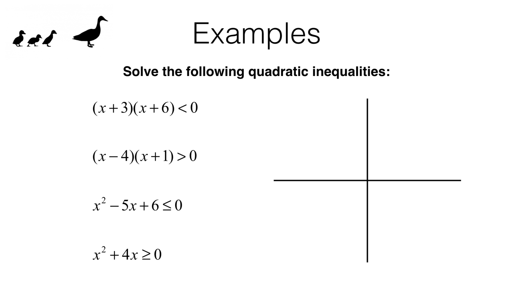 A22C – Solving Quadratic Inequalities In One Variable