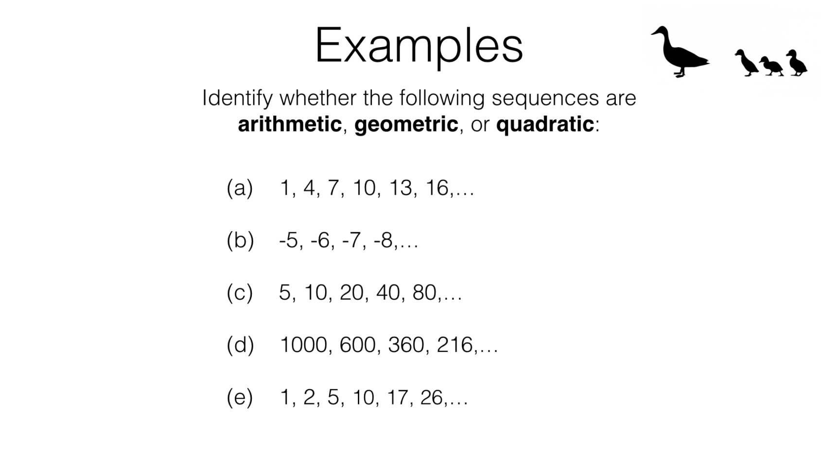 A24B – Recognising Arithmetic Geometric And Quadratic