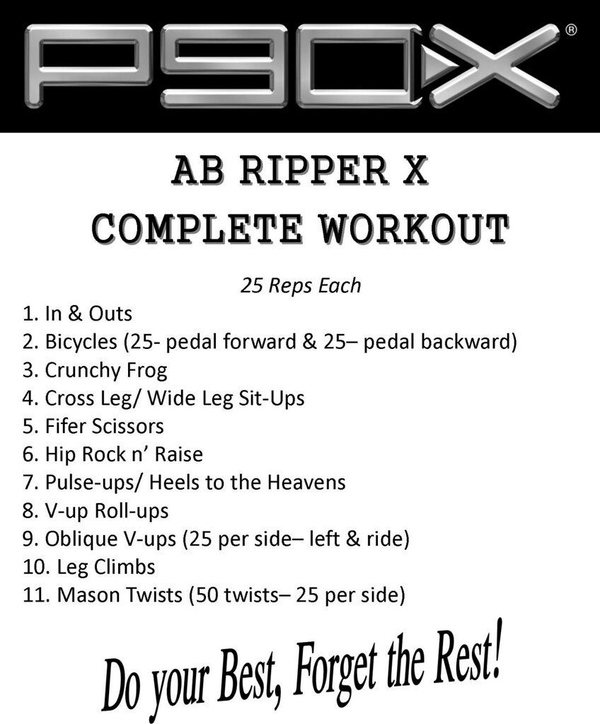 Ab Ripper X Workout Routine  The Complete Ab Ripper X Routi