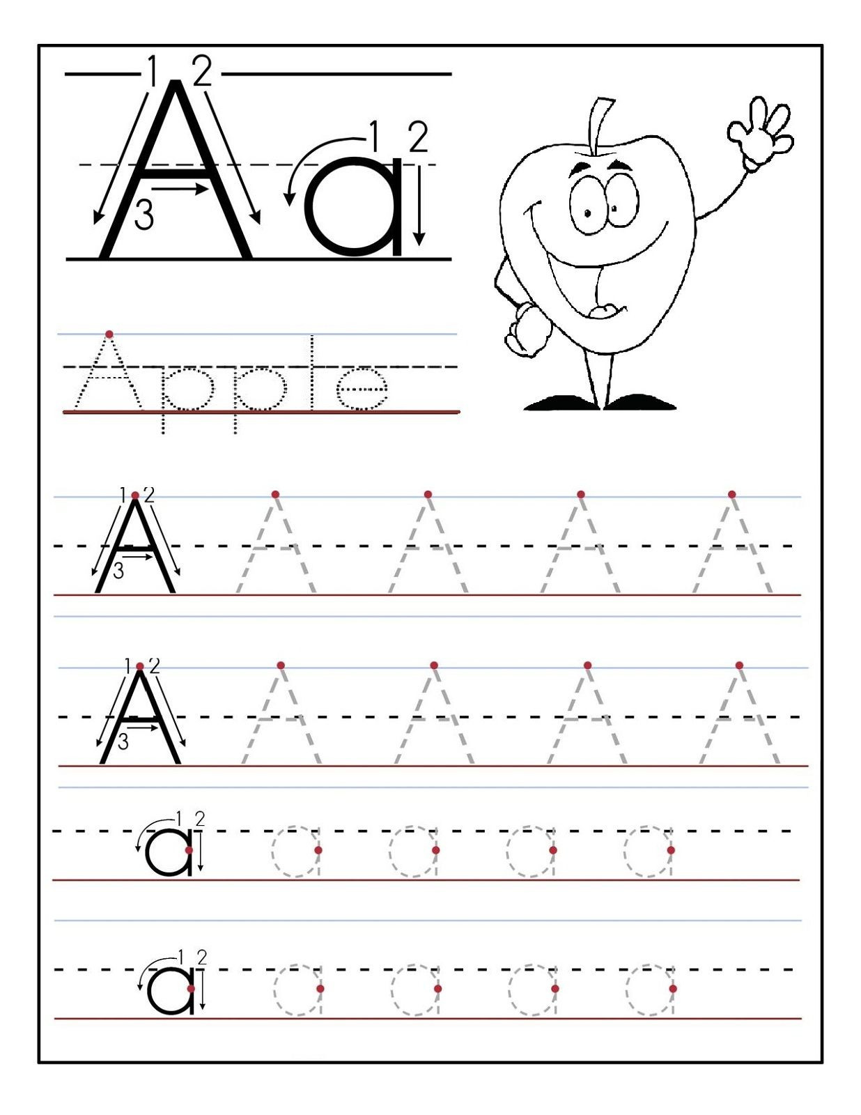 Abc Worksheets For Preschool For Print  Math Worksheet For Kids