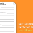 About Me Selfesteem Sentence Completion Worksheet