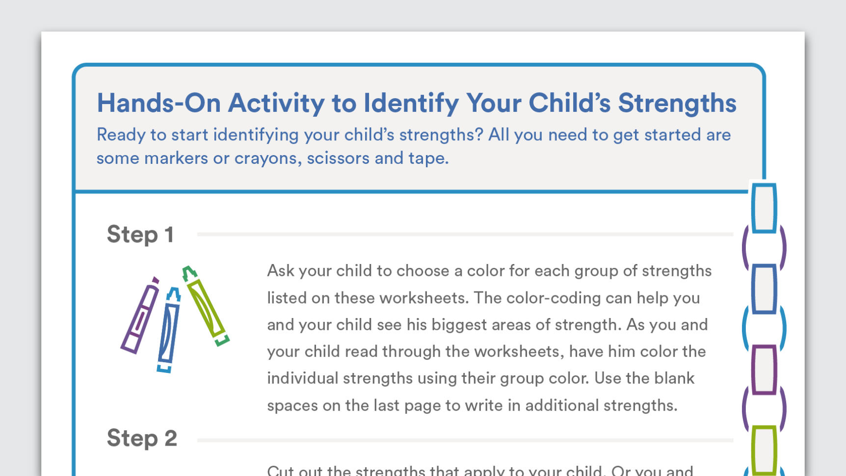 Activity To Identify Your Child's Strengths
