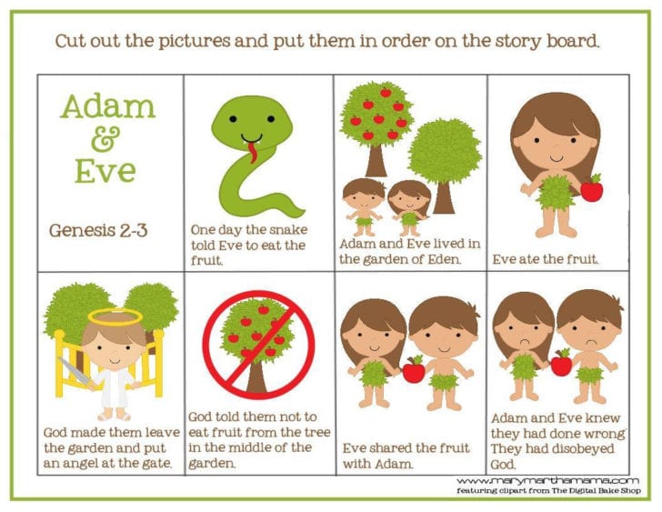 Adam And Eve Worksheets