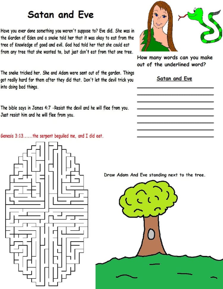 Adam And Eve Sunday School Lesson