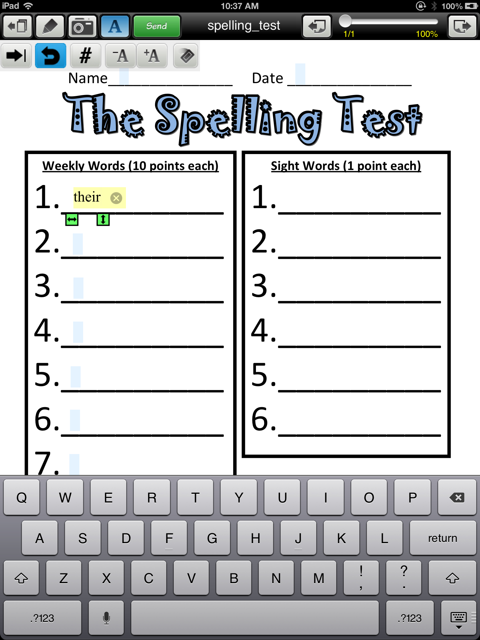 Adapting Worksheets For Students With Poor Handwriting Using