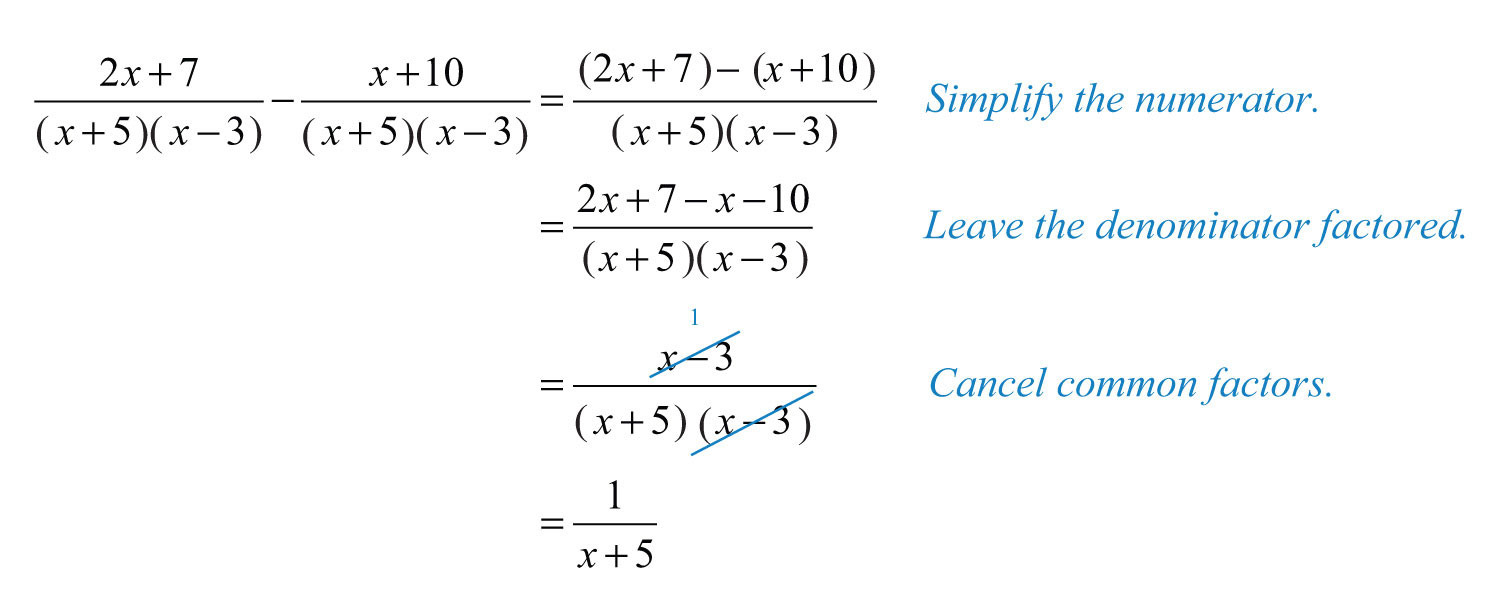 Adding And Subtracting Rational Expressions —