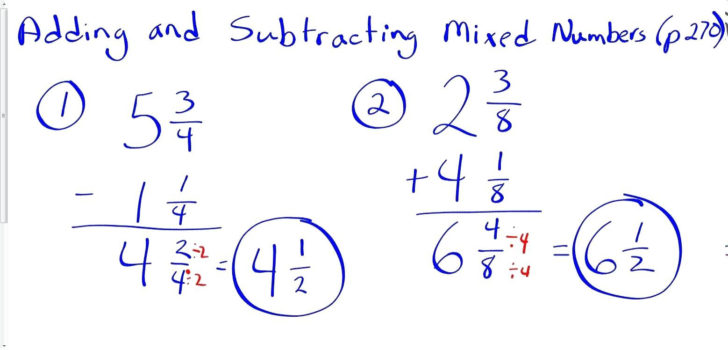 Adding Mixed Numbers Worksheet