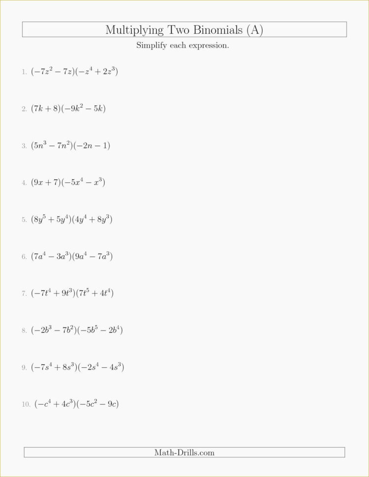 Adding Polynomials Worksheet Pdf — db-excel.com