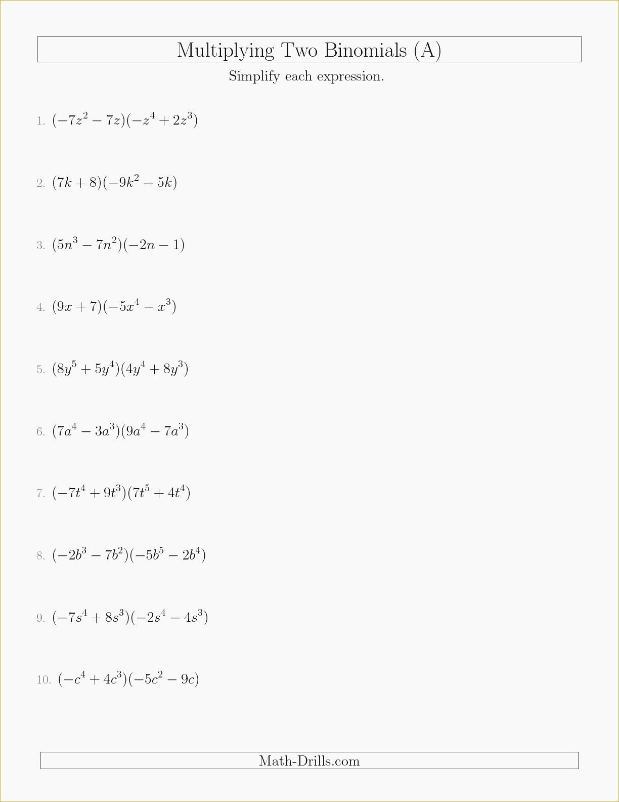 Adding And Subtracting Polynomials Worksheet With Answer Key Pdf Gonatural