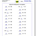 Addition And Subtraction Prealgebra Worksheets