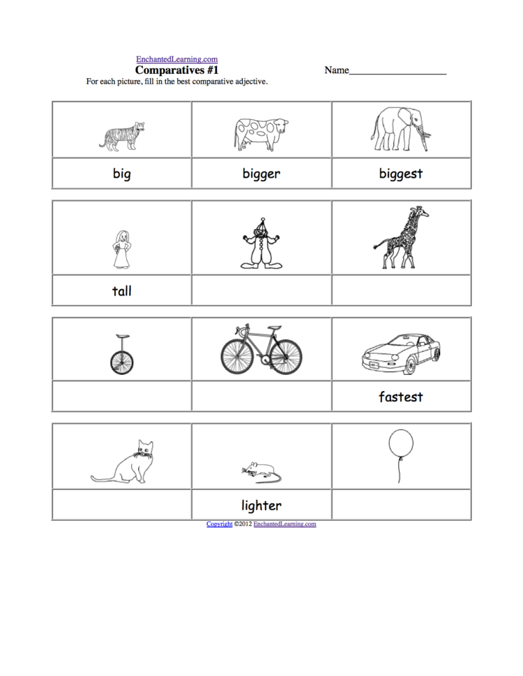 Adjective Activities And Worksheets Enchantedlearning