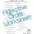 Adjective Order Worksheet Free  Squarehead Teachers