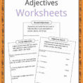 Adjectives Definition Worksheets   In Text For Kids