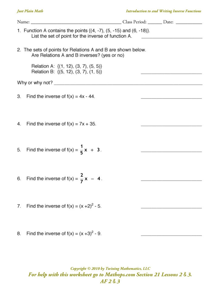 Af 1 Composite Functions  Mathops