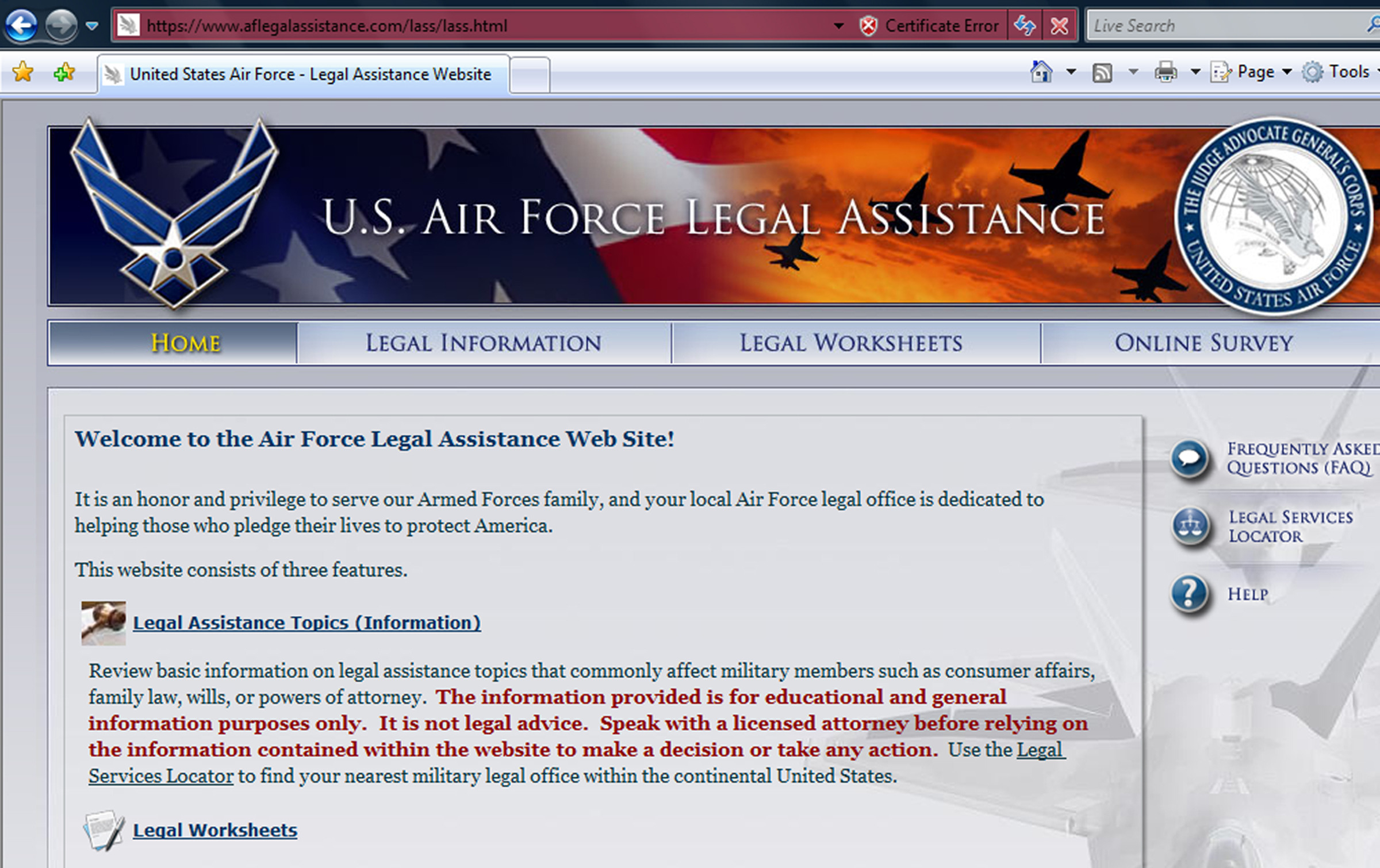 Af Launches New Legal Assistance Web Site  Offutt Air Force