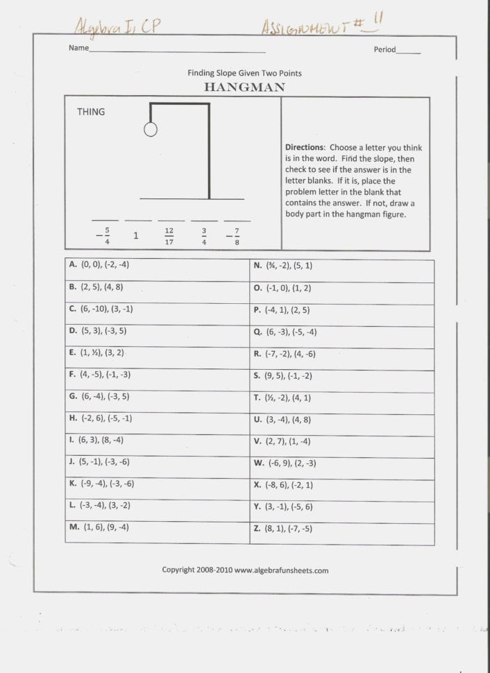 Algebra 100 Slope Intercept Form Worksheet 100 Answer Key