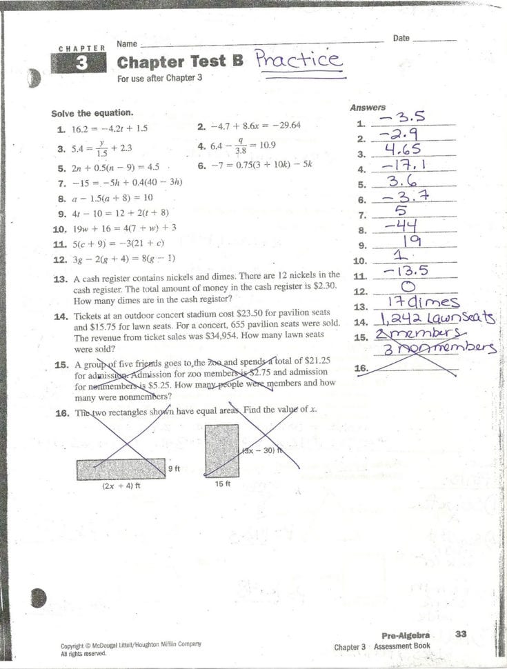 Algebra 2 Chapter 2 Mid Chapter Quiz Answers
