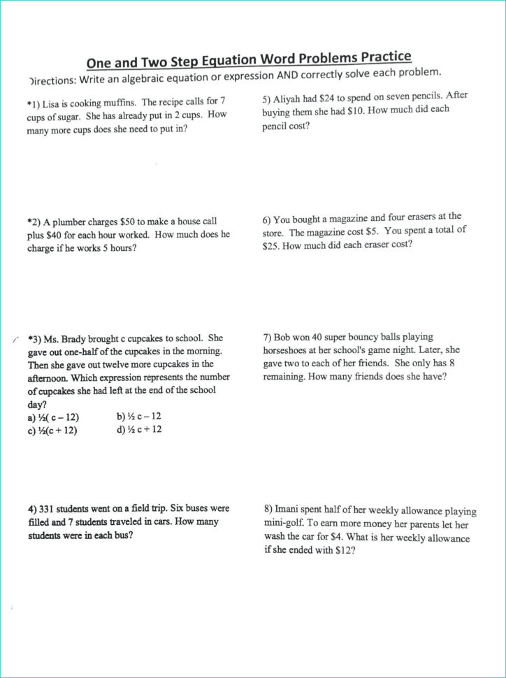 Algebra 2 Quadratic Word Problems Worksheet