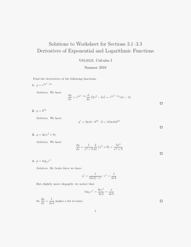 Algebra 2 Worksheet 74 A Properties Of Logs Answers