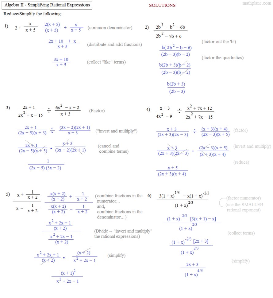 Algebra 2 Worksheets Factoring Polynomials  Homeshealth