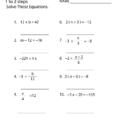 Algebra Equations Worksheets 9Th Grade  Free Worksheets