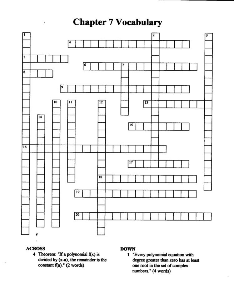 Algebra Word Puzzles