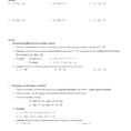 Algebra Worksheet 04Factoring Special Cases
