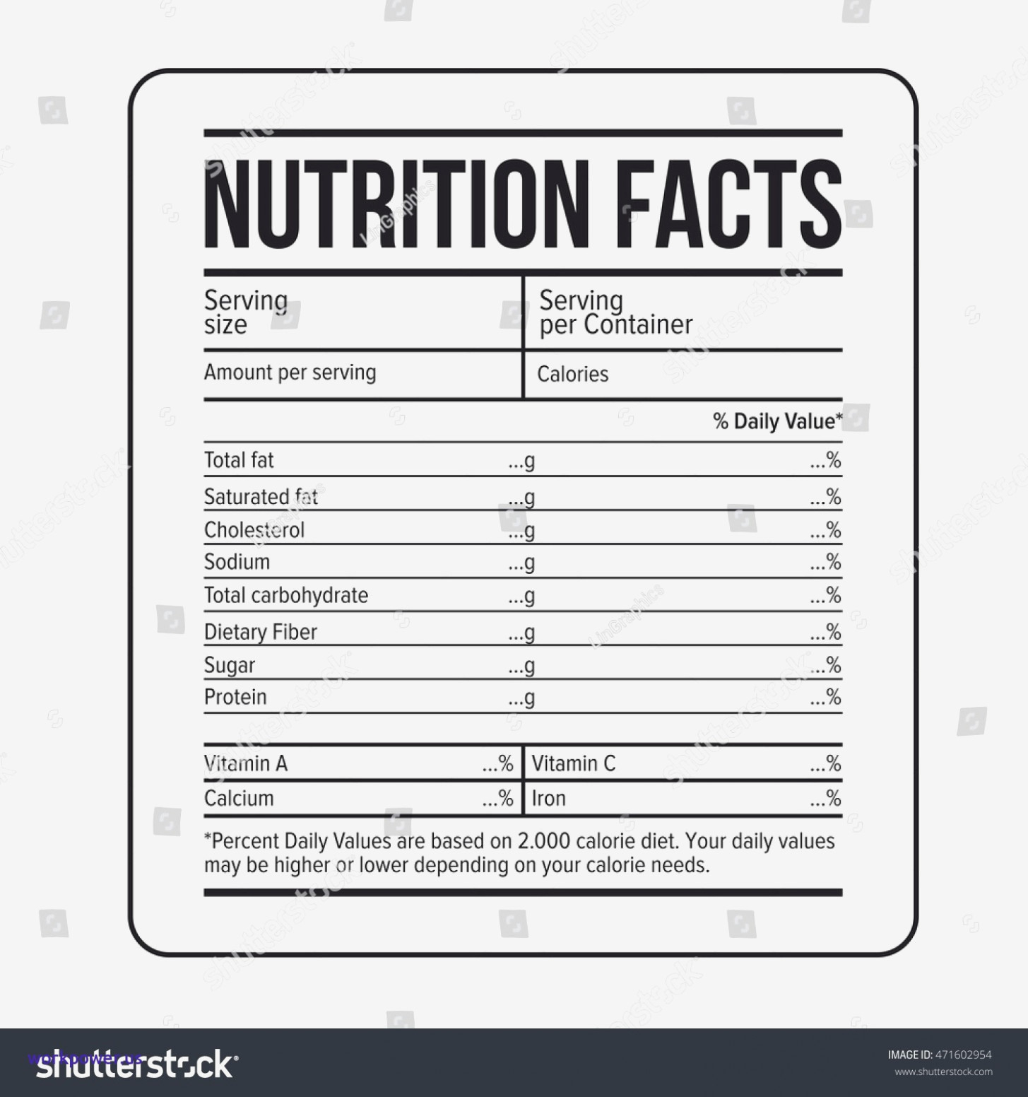All About Nutrition Nutrition Fact Label Maker