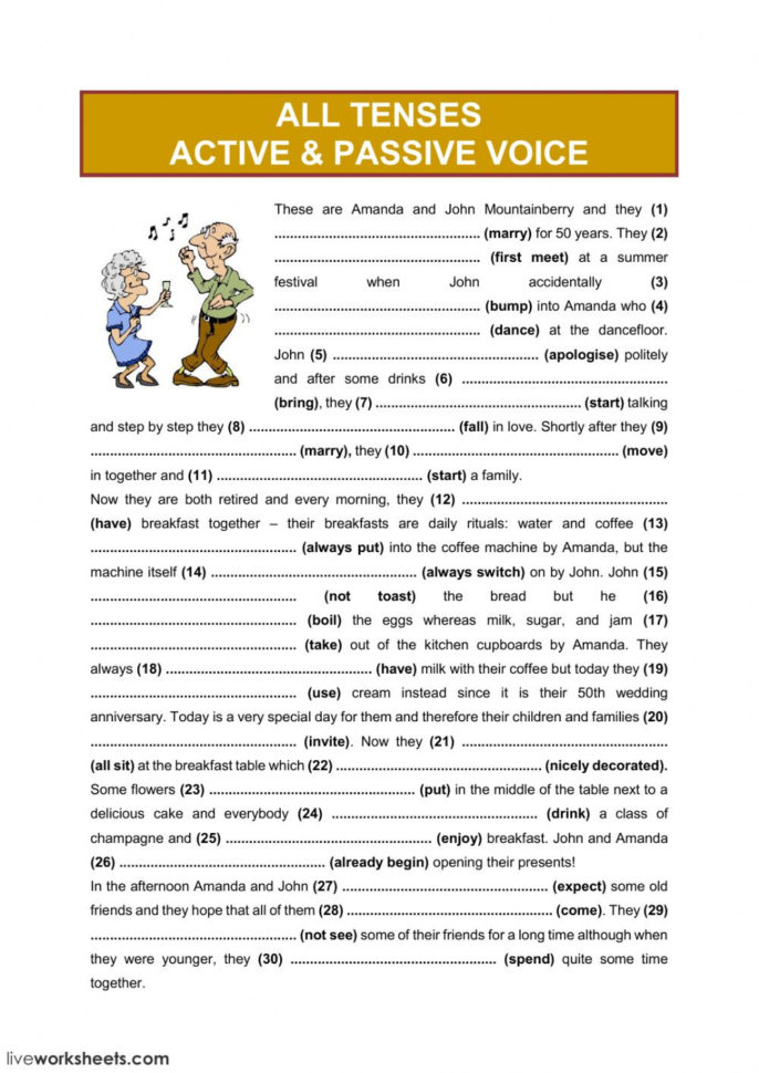 All Tenses Active  Passive Voice3  Interactive Worksheet