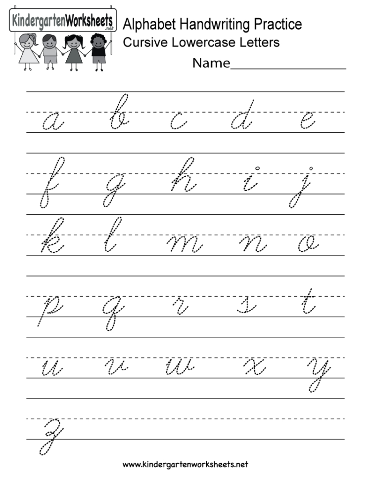 Alphabet Handwriting Practice  Free Kindergarten English