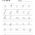 Alphabet Handwriting Practice  Free Kindergarten English Worksheet