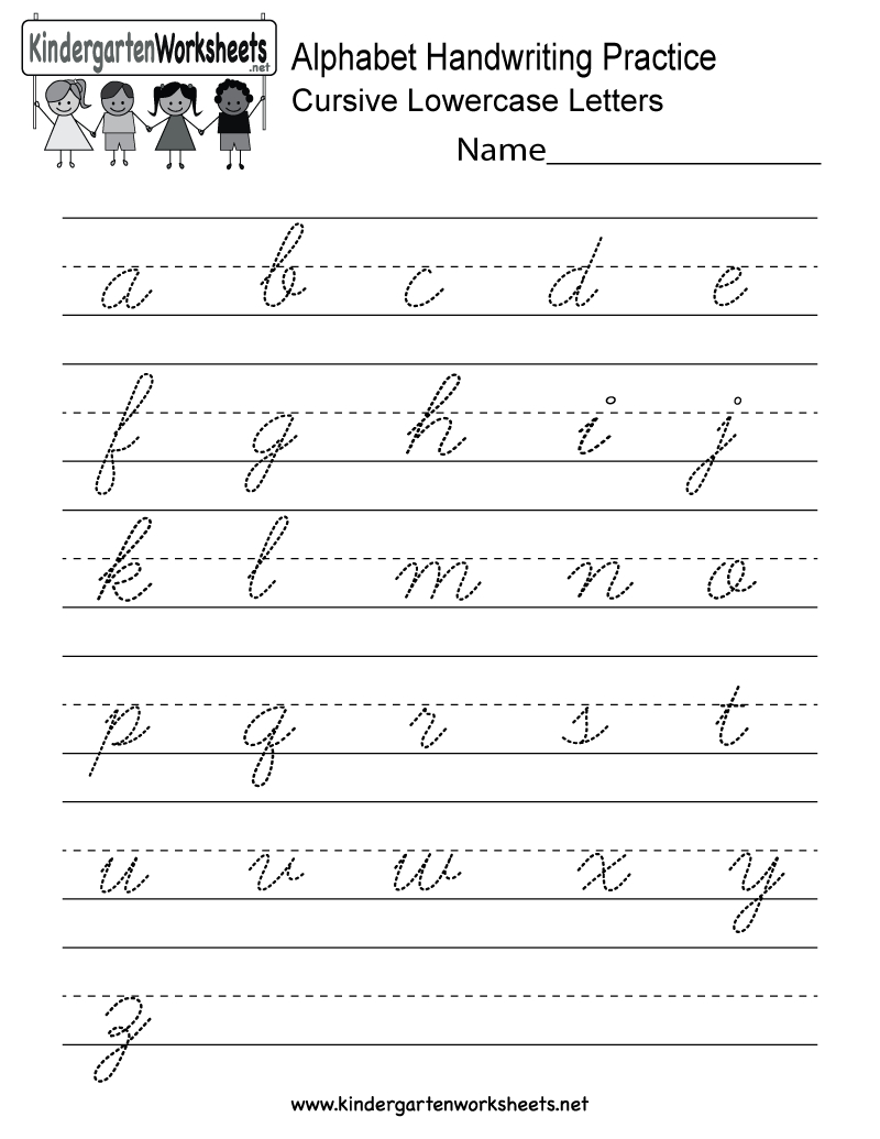 Alphabet Handwriting Practice  Free Kindergarten English Worksheet