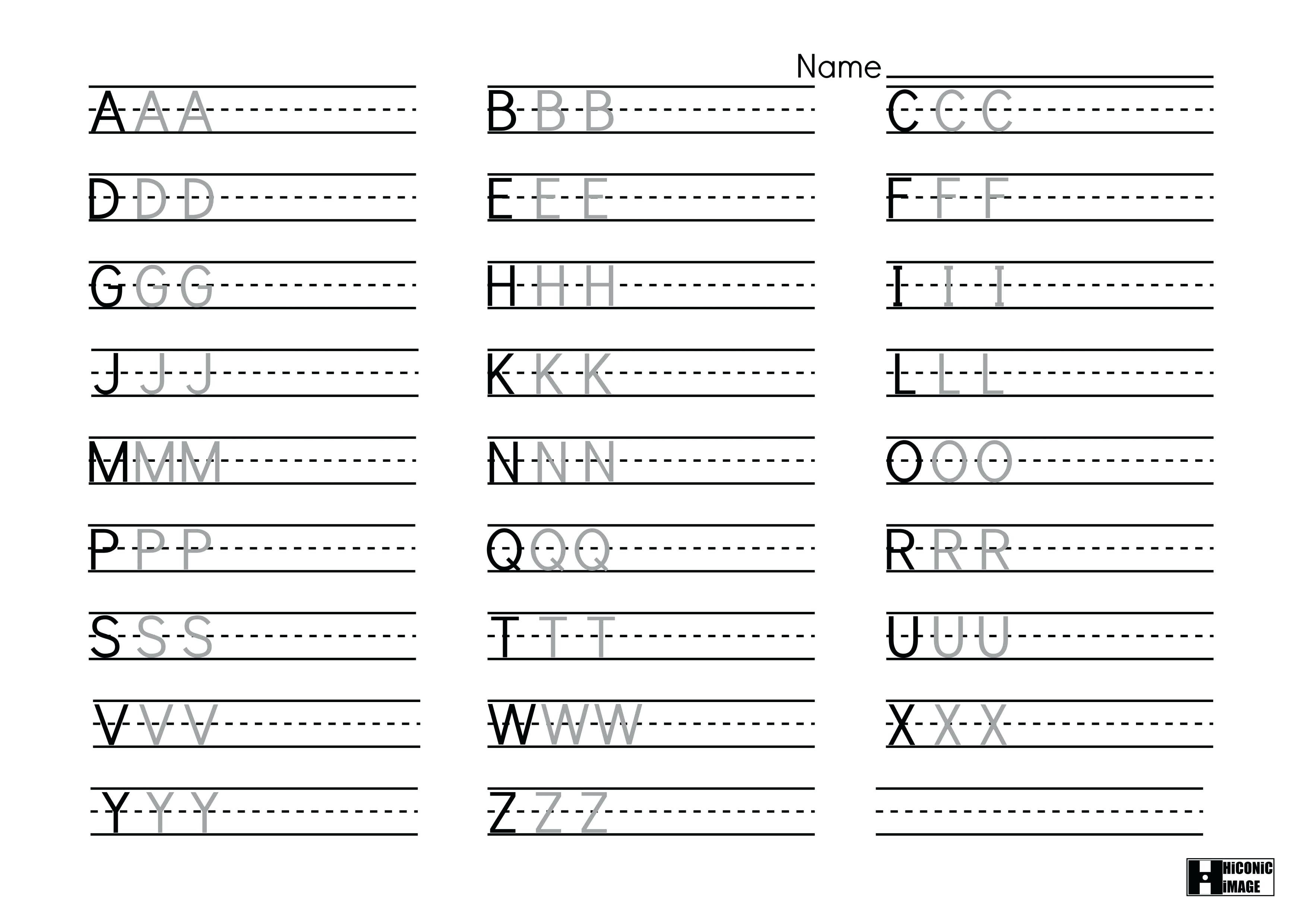 Alphabet Handwriting Practice Sheets Alphabet Writing Db excel