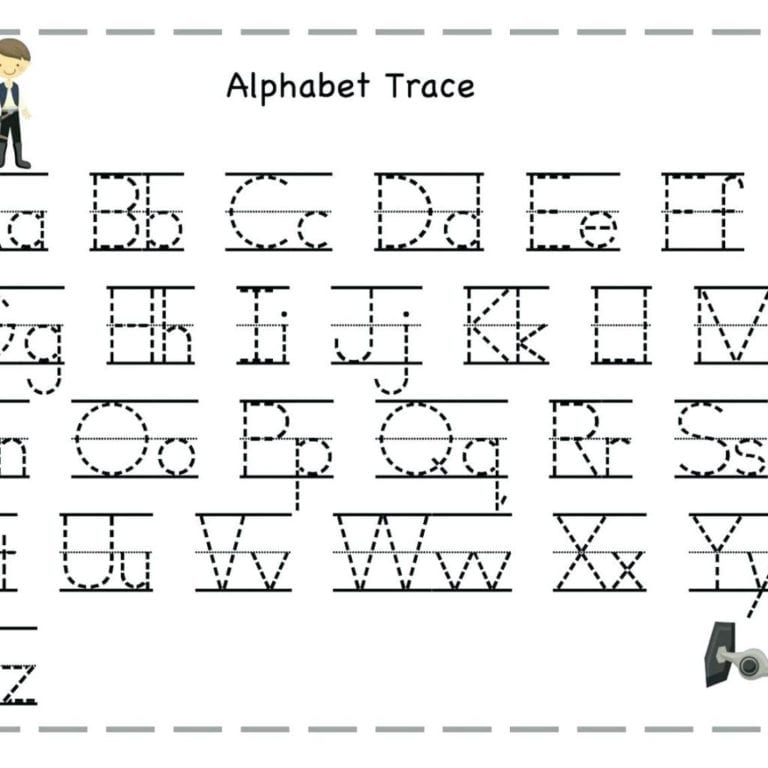 alphabet tracing worksheets letter a with abc trace sheet
