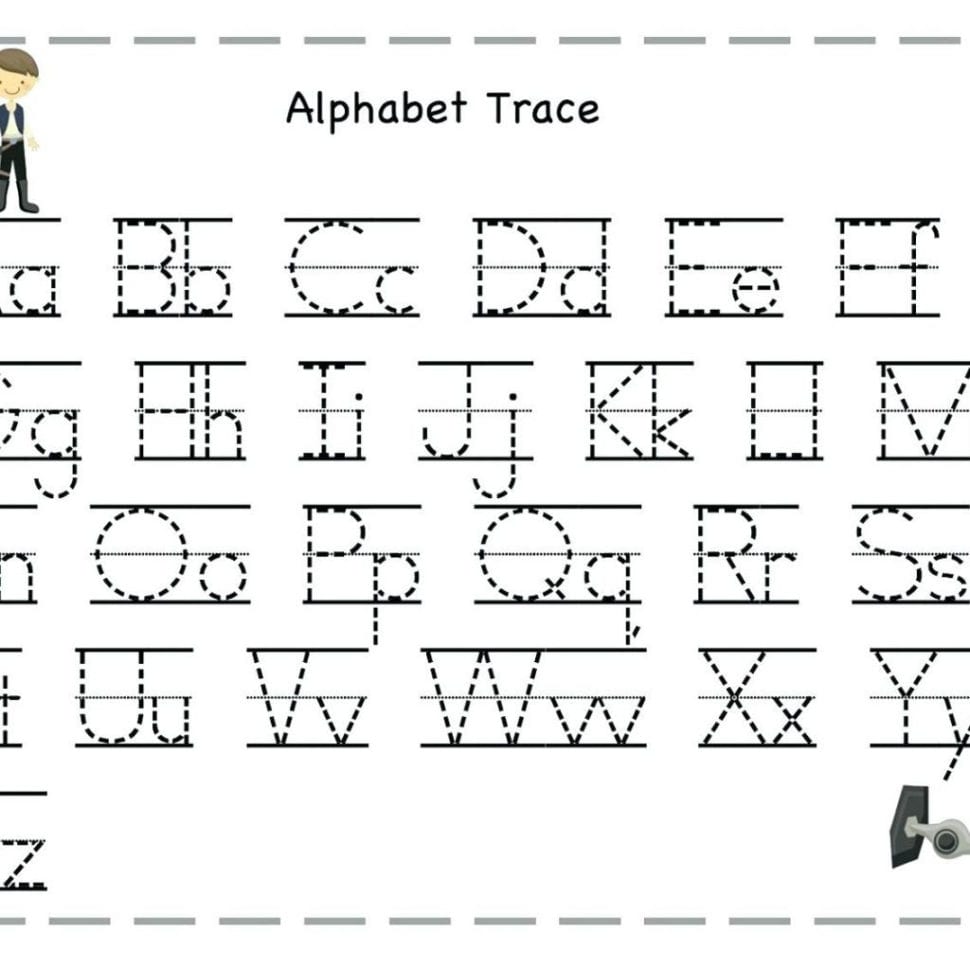 Alphabet Tracing Worksheets Letter A With Abc Trace Sheet
