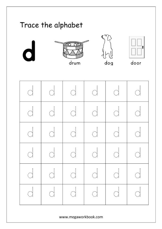 Alphabet Tracing Worksheets  Small Letters  Alphabet
