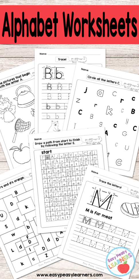 Alphabet Worksheets  Abc From A To Z  Easy Peasy Learners