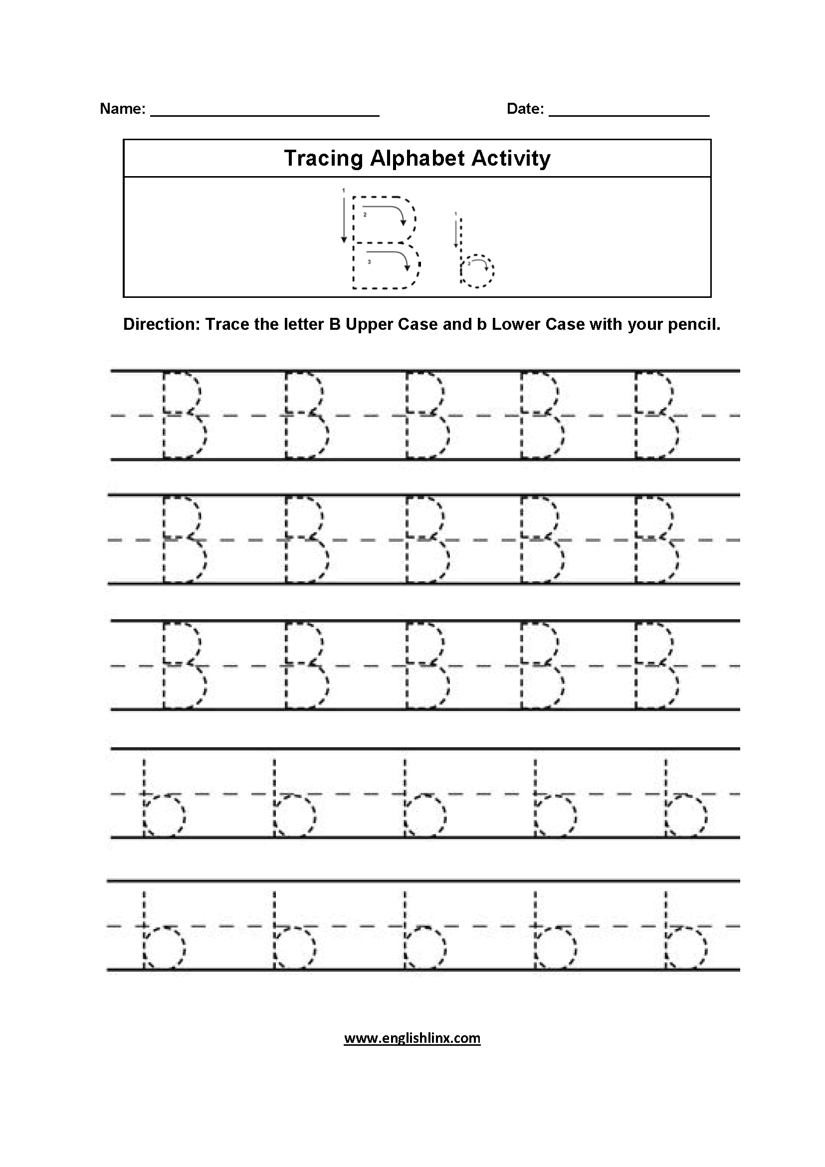 Alphabet Worksheets  Tracing Alphabet Worksheets